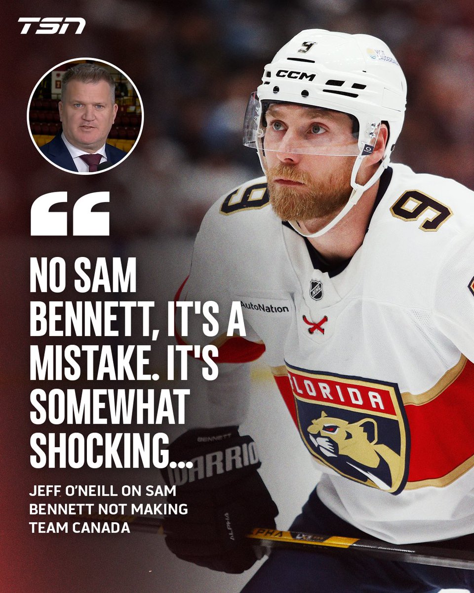TSN_Sports's tweet photo. Was leaving Sam Bennett off Team Canada a mistake? 🇨🇦 

@OverDrive1050 @odognine2 https://t.co/3uiMQbZkQl
