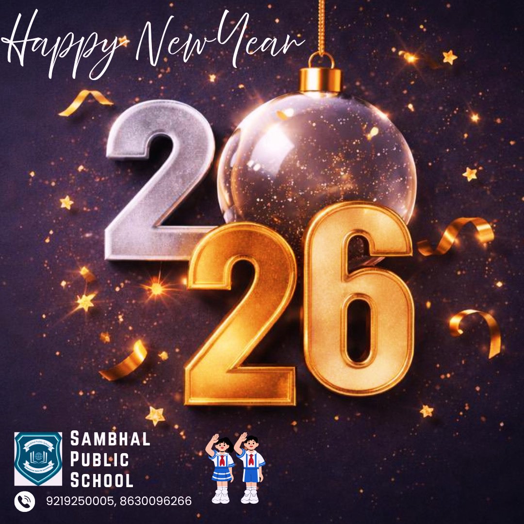 SambhalSchool's tweet photo. #HappyNewYear 2026!

New year, new results, same dedication. Wishing all our brilliant students, teachers, parents &amp; partners a focused, successful and growth-filled 2026 with Ideal Education Point – let’s turn effort into achievements this year.​

#SambhalPublicSchool #Sambhal https://t.co/HPSVadkzGC
