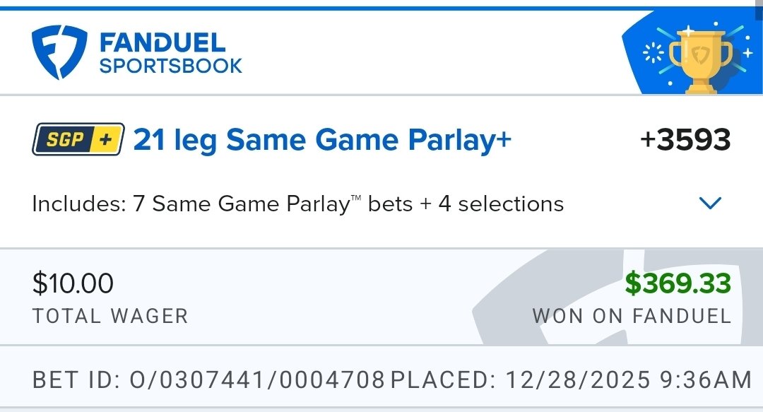 $50 TO A FOLLOWER WHO ❤️ AND ♻️ THIS POST WHEN I HIT 1600 FOLLOWERS (CUREENTLY 9 AWAY!!) ❤️ 😍 

THIS WILL BE THE 3RD $50 GIVEAWAY OF THE WEEK!! 😃 

TWO FROM THE GEM OF A PARLAY BELOW WILL BE SELECTED TONIGHT DURING MY NYE BASH 🌟 🤩 ⭐️ 💫 

THE THIRD WILL BE FROM THIS POST 🚀