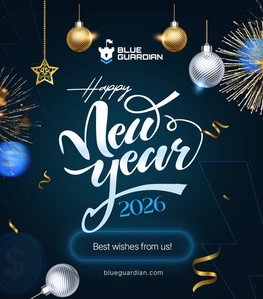 Happy New Year 2026 🎆

Wishing our traders a year of focus, discipline, and consistency.

Thank you for being part of Blue Guardian. Bigger goals ahead.
