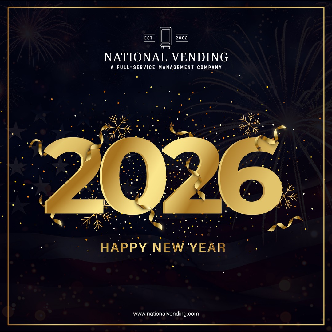 As we welcome 2026, we look forward to new opportunities, new partnerships, and continued excellence across every location we serve. Happy New Year from National Vending! 
nationalvending.com

#NationalVending #VendingManagement #NewYear2026