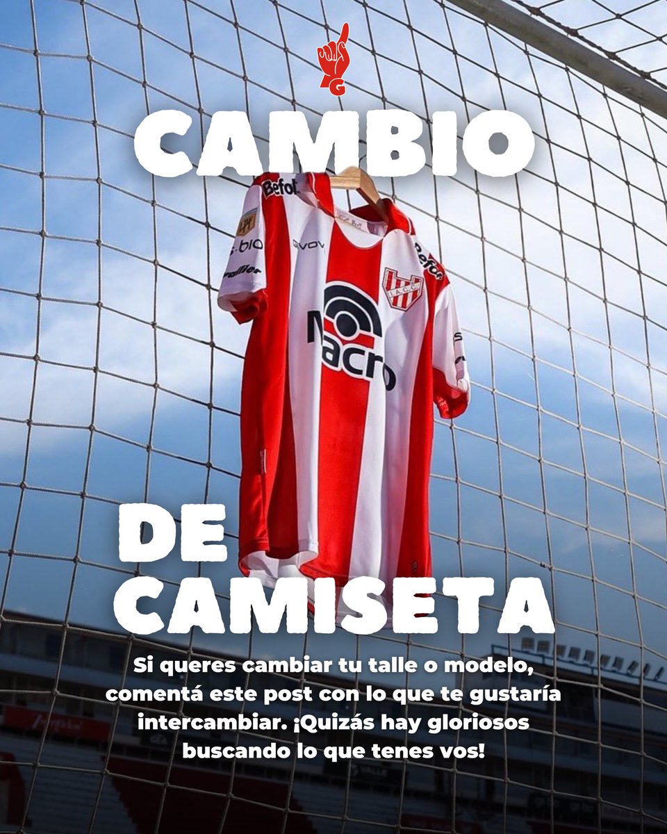 Intercambio de camisetas: de glorioso a glorioso 🔄🇦🇹

Este espacio tiene la intención de que aquellos socios que necesiten cambiar su camiseta obtenida por la promoción de <a href="/InstitutoACC/">Instituto ACC</a>, por otro talle o modelo, puedan intercambiar con otro socio al que le interese 🙌