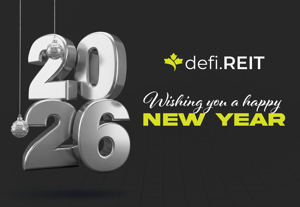 defiREIT's tweet photo. HAPPY NEW YEAR 2026! 🎆