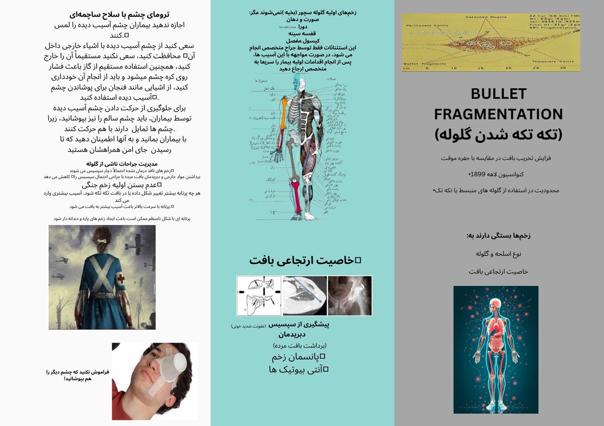در هنگام اصابت گلوله چه باید کرد؟

لطفا در پخش این بروشورها تا جایی که می‌توانید کمک کنید. 

حتی می‌توان آن‌ها را چاپ و در بین فعالین پخش کرد.

منتظر بروشورهای بعدی باشید.

تلگرام:
t.me/vd_kurdstan
___________

#پزشکان_و_پرستاران_داوطلب_کوردستان
#ژن_ژیان_ئازادی