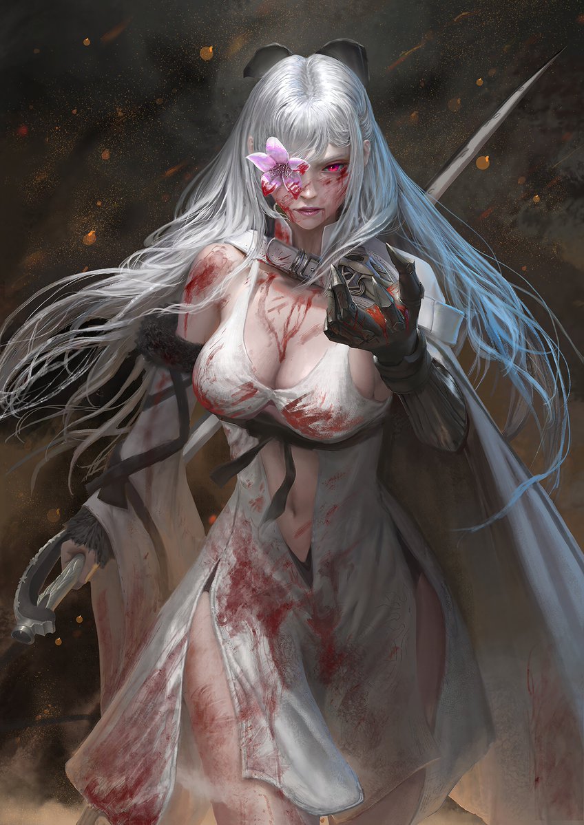 ArtStationHQ_'s tweet image. #Illustration│Drakengard 3 ― "The Flower-Cursed" 🌸👁️

Artist: Jwei伟