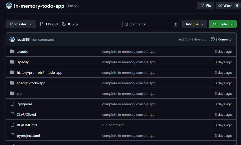 🚀 GIAIC Hackathon II — Phase I Done! Built an in-memory Python Todo app ...