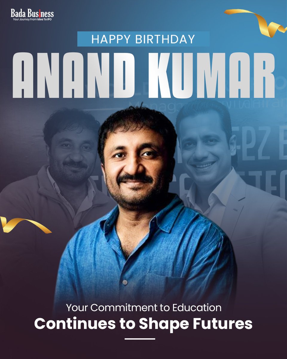 DrVivekBindra's tweet image. 🎉

Happy Birthday to @teacheranand 🎉
The man who turned dreams into results through Super 30.
Your work continues to inspire millions!

#AnandKumar #HappyBirthday #Super30 #InspiringJourney #AnandKumarBirthday #StudentsInspiration #MathsGenius