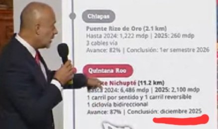 FOFORO99's tweet image. QUE EMOCIÓN.

HOY DEBE SER LA #INAUGURACIÓN DEL #PuenteNichupte que tantas veces ha anunciado @MaraLezama y todas ha fallado.

¿Alguien sabe a que hora es esta inauguración❓️🤔🙄 por que ahora si NO VA A FALLAR ¿O SI❓️🤔🙄