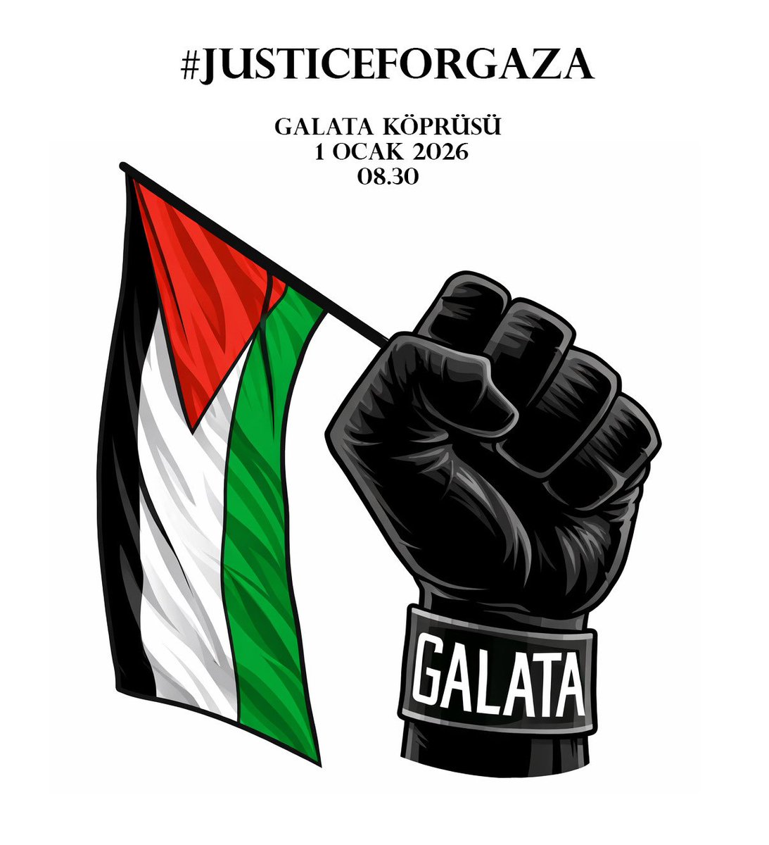 istnblailevakfi's tweet photo. Bu yürüyüş, mazlum için nefes; zalim için huzursuzluktur! #JusticeForGaza
📍 Galata Köprüsü
🗓 1 Ocak 2026
⏰ 08.30 https://t.co/gWcD5h85O3