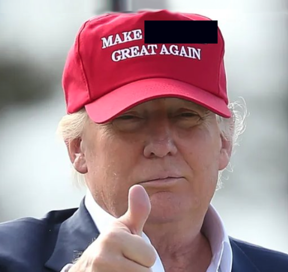 A new photo has been released with Trump's victim redacted.