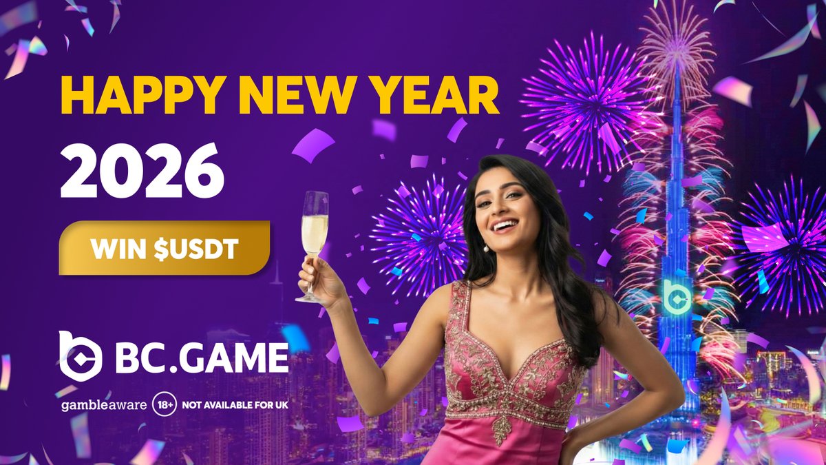 bcgameIN's tweet photo. 🎆🔥 HAPPY NEW YEAR 2026 - MEGA GIVEAWAY 🎰🎊

🧧 MEGA REWARDS :
💰 $10 USDT (1 Winner)
🎁 10 x BC GAME FULL MERCH SETS

🔰 Tasks -:

❤ Like
🔁 Retweet
👥 Follow @bcgameIN
📱 Join Telegram 👉 https://t.co/VahTw74Vuo
🔢 Drop your UID 👇

Happy New Year 2026 sabko 🎉🔥
$10 USDT + 10 merch sets jeetne ka chance ⚡💰
Nayi shuruaat karo BC Game ke saath 🎊🚀

Wishing everyone a Happy New Year 2026 🎆🎁

#Crypto #HappyNewYear2026 #MegaGiveaway 
#NewYear2026