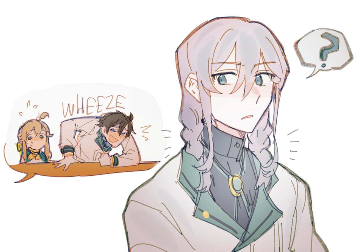 LeorlonTyan's tweet image. A sketch with Cyril with pigtails from volume 9 after...

(Elliot is dying)