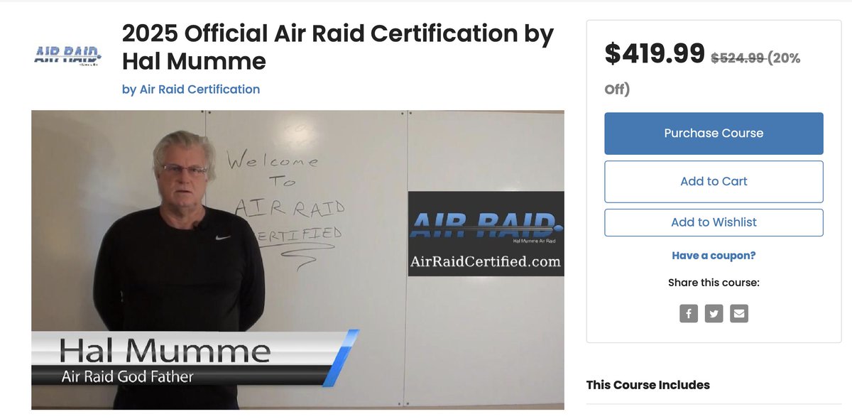 AirRaidCert's tweet image. NEW YEAR ... NEW OFFENSE !!!!

Tired of not scoring points? Need a new year's resolution that could change your entire programs culture with a fun and exciting offense?

Take advantage of our limited time offer NEW YEAR 20% OFF Air Raid Certification!

coachtube.com/course/footbal…
