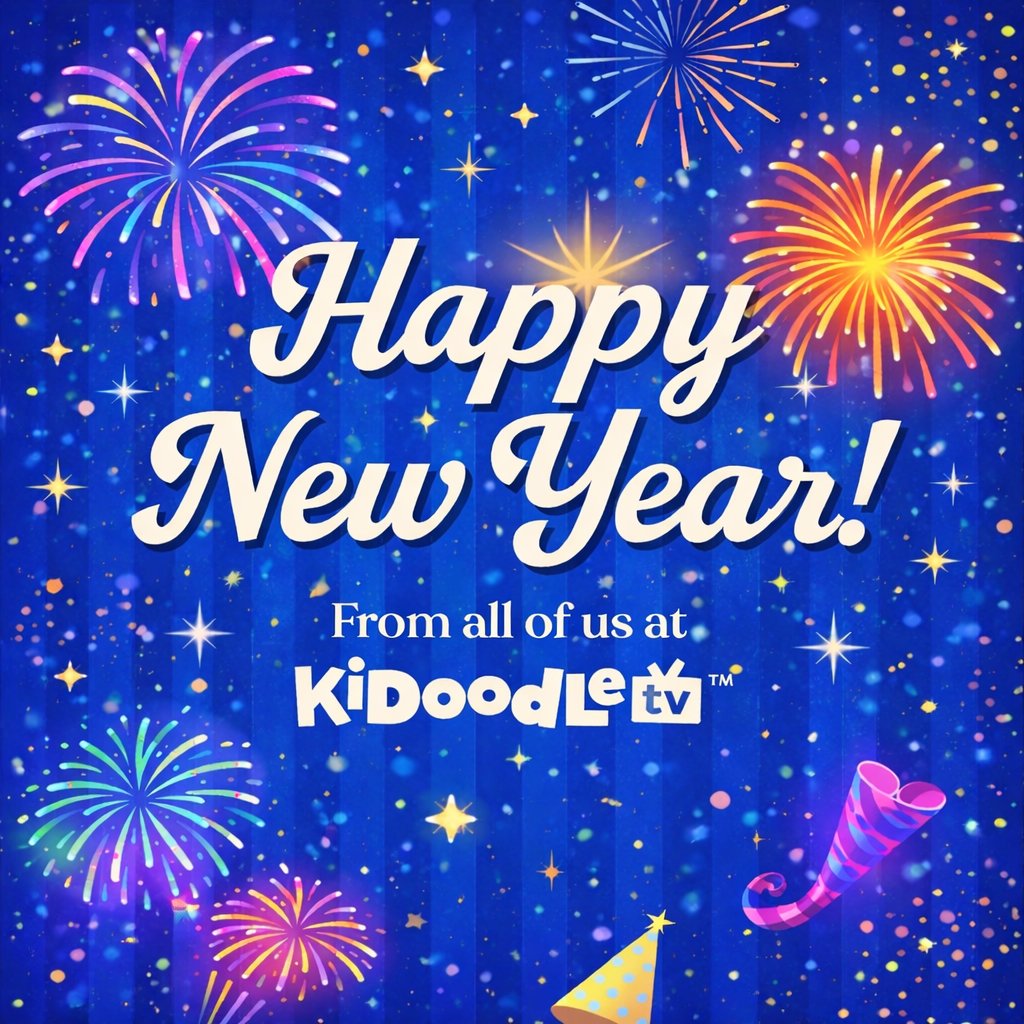 kidoodleTV's tweet photo. Here’s to a year filled with fun, kindness, and family time 💙🎆Happy New Year ✨ https://t.co/0XKGwUr4qZ