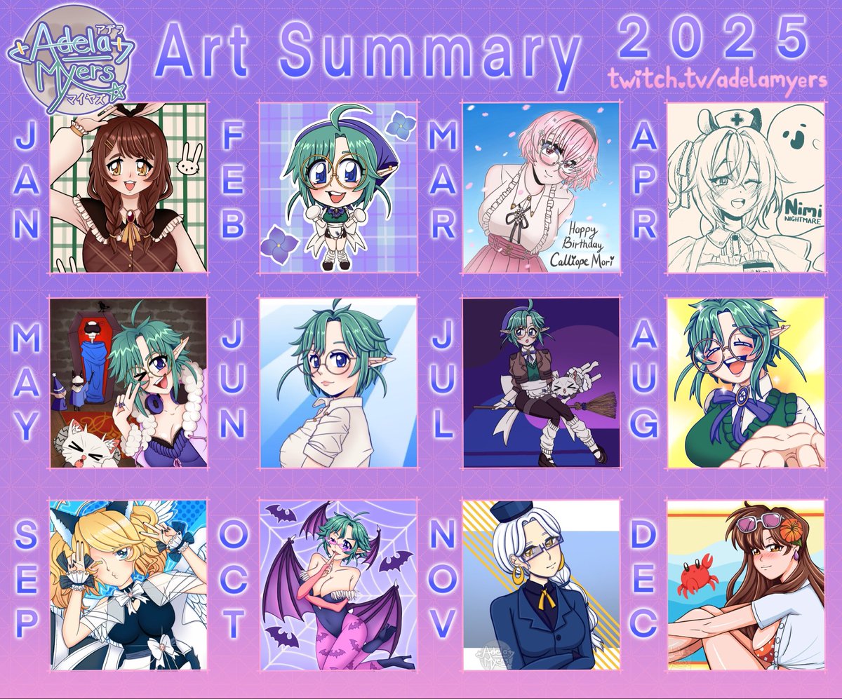 Goodbye 2025 &amp; Hello 2026!!

I’ve been in an art block for years and 2025 really motivated me to create again. I love being a Vtuber!