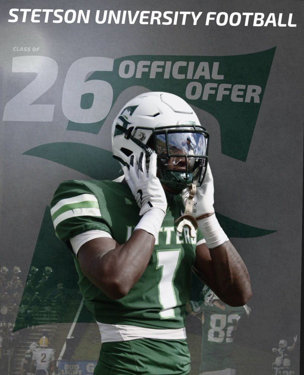 After a great talk with <a href="/sophia_lewin/">Coach Sophia Lewin</a> I have received a offer from <a href="/StetsonFootball/">Stetson Football</a> ‼️

<a href="/PaFootballNews/">Pennsylvania Football News</a> <a href="/CoachDuzzPittFB/">Pat Narduzzi</a> <a href="/TheWPIALEdition/">The W.P.I.A.L. Edition</a> <a href="/WPIAL_Insider/">WPIAL Insider</a> <a href="/wpialsportsnews/">The Content King Sports Media</a> <a href="/WPIAL_Blitz/">WPIAL Blitz</a> <a href="/DArealCoachBill/">William A</a> <a href="/drossman/">Dan Rossman</a> <a href="/kubdog5/">Dan Kuban</a> <a href="/PatMcAfeeShow/">Pat McAfee</a> <a href="/AvonworthFB/">Avonworth Football</a>