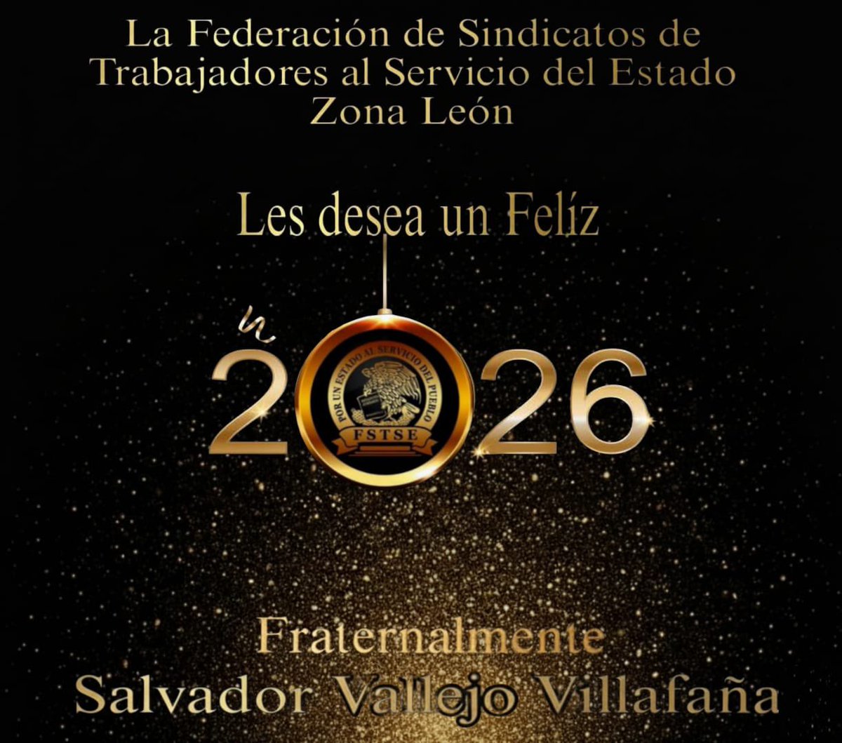 Los Líderes adheridos a la FSTSE Zona León.
Les deseamos que este 2026 que se aproxima esté lleno de oportunidades, nuevos triunfos y mejores momentos .
<a href="/FSTSEmx/">FSTSE</a> <a href="/FstseGto/">FSTSE Guanajuato</a> <a href="/GarciaAyalaM/">Marco García Ayala</a> <a href="/martincano37/">José Martín Cano M.</a> <a href="/VallejoChava35/">Chava Vallejo. 🇲🇽</a>