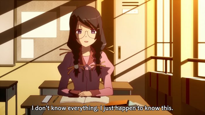 feydemon's tweet image. this is why watching monogatari with the correct subs is necessary lol she is NOT hanekawa