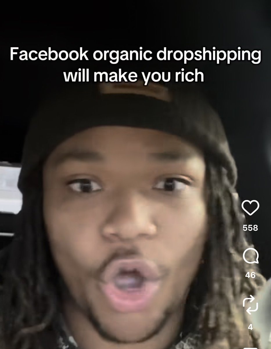 🥷s shilling facebook organic dropshipping now 😭. This space going to real interesting in 2026.