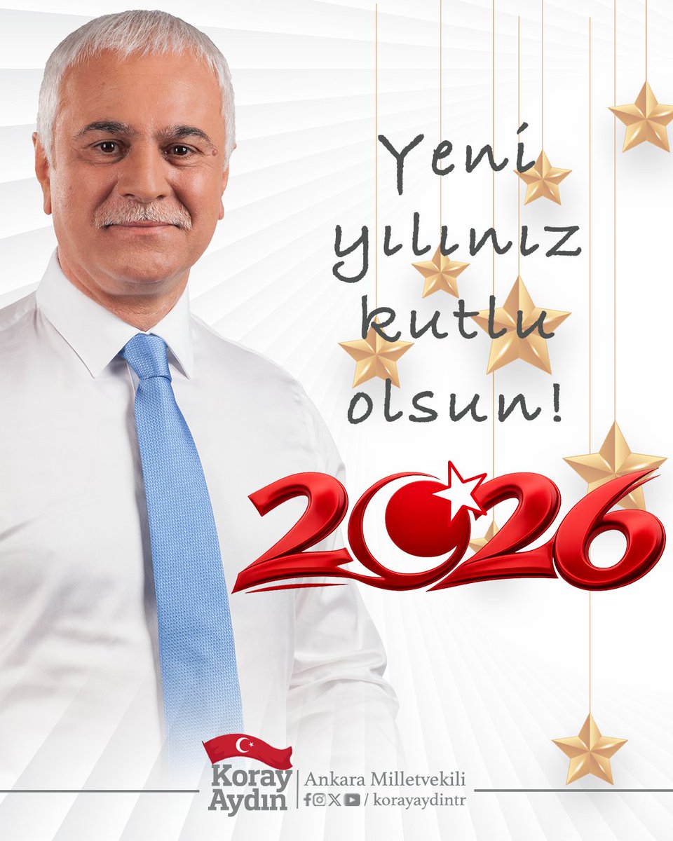 korayaydintr's tweet photo. Ülkemiz adına zor, sıkıntılı ve dengelerin bozulduğu bir yılı geride bırakıyoruz. 2026 yılının umut, huzur, sağlık, mutluluk getirmesini diliyorum. 

Türk milletinin yeni yılını kutluyorum.🇹🇷 

Siyaset kurumunun topluma güven vermediği, algı yönetimleriyle gerçeklerin perdelendiği ve kutuplaşmanın toplumsal normalimiz haline geldiği bir ortamda yolumuzu doğru tayin edebilmemiz için çok daha fazla istişareye, çok daha fazla birlik ve beraberliğe, çok daha fazla demokrasi ve hoşgörüye ihtiyaç duyduğumuz ortadadır. Yeni yılda korkmadan, cesaretle bulunduğu mevziden bu ihtiyaçlarımız için mücadele edecek her bir vatandaşımıza şimdiden şükranlarımı sunuyorum.