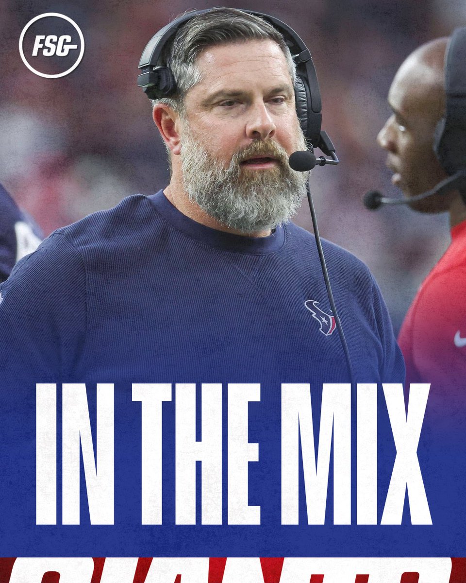 FiresideGiants's tweet image. Texans DC Matt Burke is “in the mix" for the Giants' head coaching vacancy, per ESPN’s Jordan Raanan. 🗽🏈

Burke has Houston’s defense allowing just 16.6 PPG (1st in NFL). He could be a dark horse candidate for the job.

Thoughts? 🤔 #NYGiants