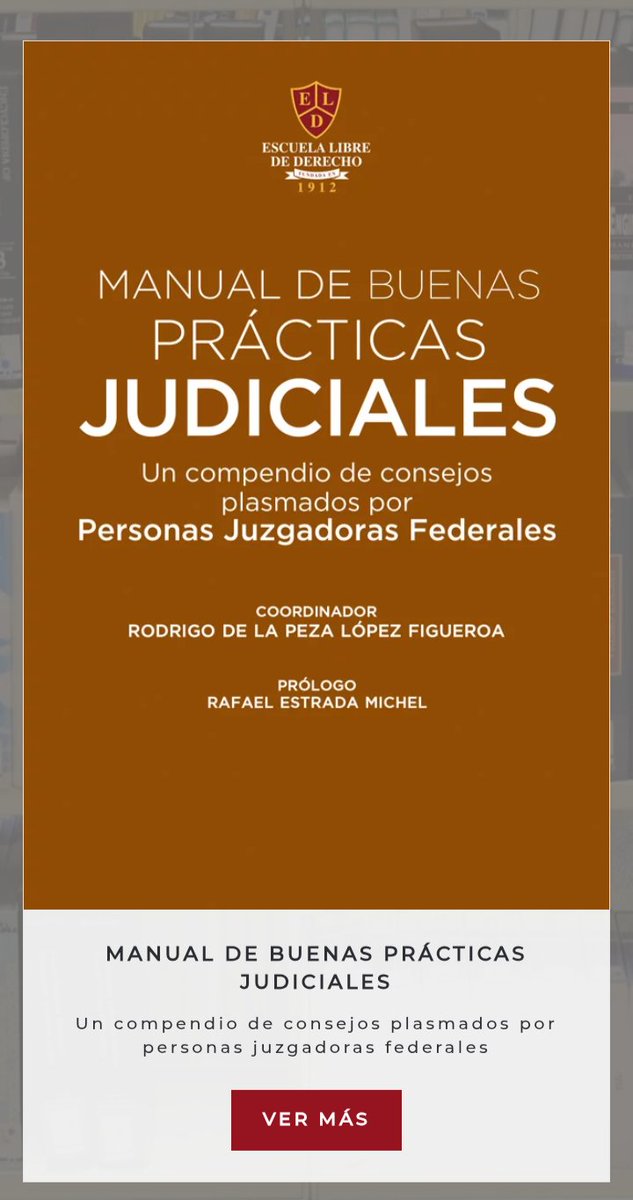 erick_mena's tweet image. Comparto la liga para descargar gratuitamente el Manual de Buenas Prácticas Judiciales que publicó este año la @eld_oficial

eld.edu.mx/manual-de-buen…