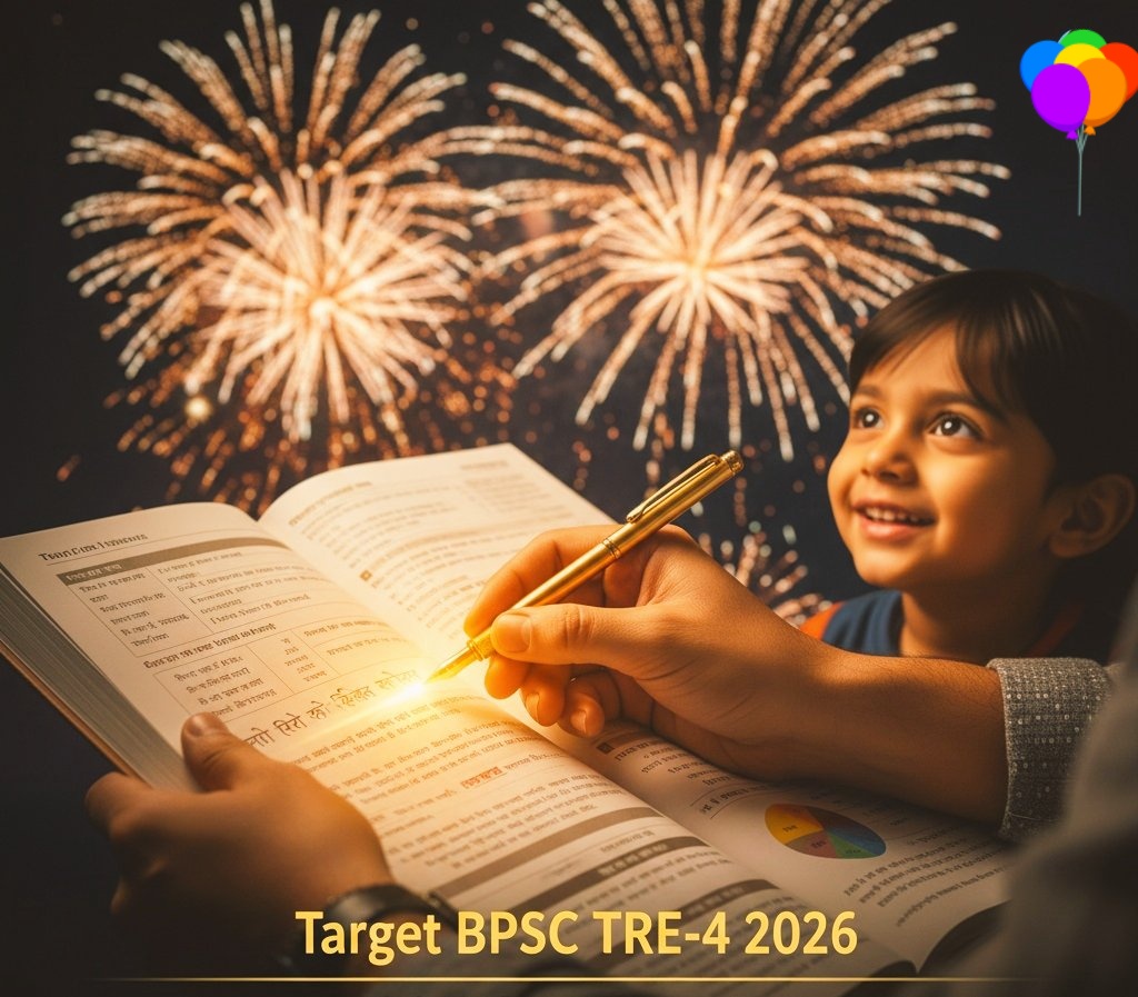 BPSC TRE-4 की तैयारी कर रहे मेरे सभी साथी शिक्षक अभ्यर्थियों को Happy New Year 2026 की हार्दिक शुभकामनाएं।

"नया साल, नया लक्ष्य और वही पुरानी मेहनत! 💪
आइए इस साल अपनी मेहनत और निरंतरता से शिक्षक बनने के सपने को पूरा करें। जय बिहार! 🚩 🏫📚

Welcoming 2026