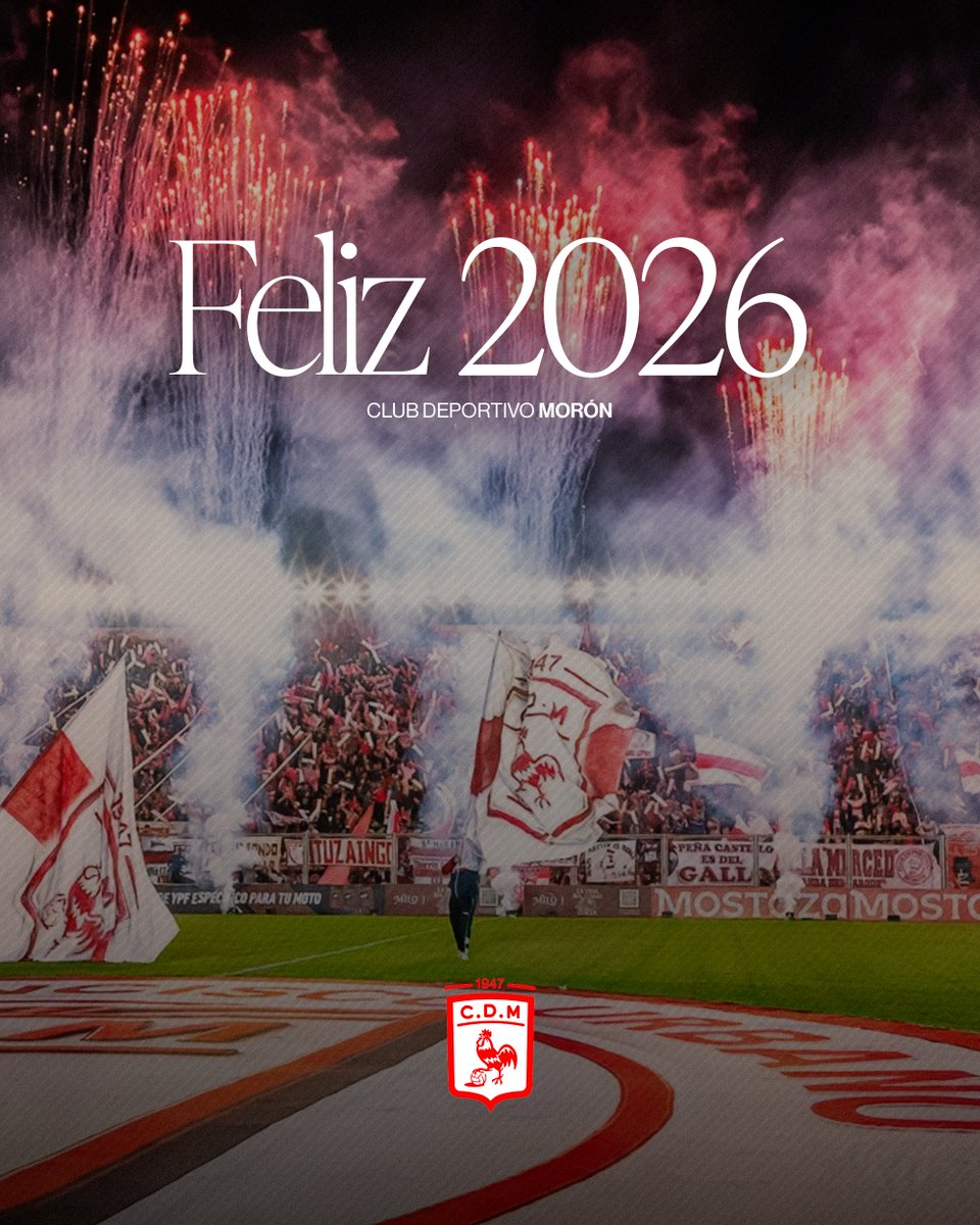 ¡𝗕𝗜𝗘𝗡𝗩𝗘𝗡𝗜𝗗𝗢, 𝟮𝟬𝟮𝟲!

Que se renueven las ilusiones y sigamos trabajando juntos para cumplir nuestros sueños. 

¡Feliz Año Nuevo para toda la familia del Club Deportivo Morón! 🐓❤️

#SomosElOeste🐓