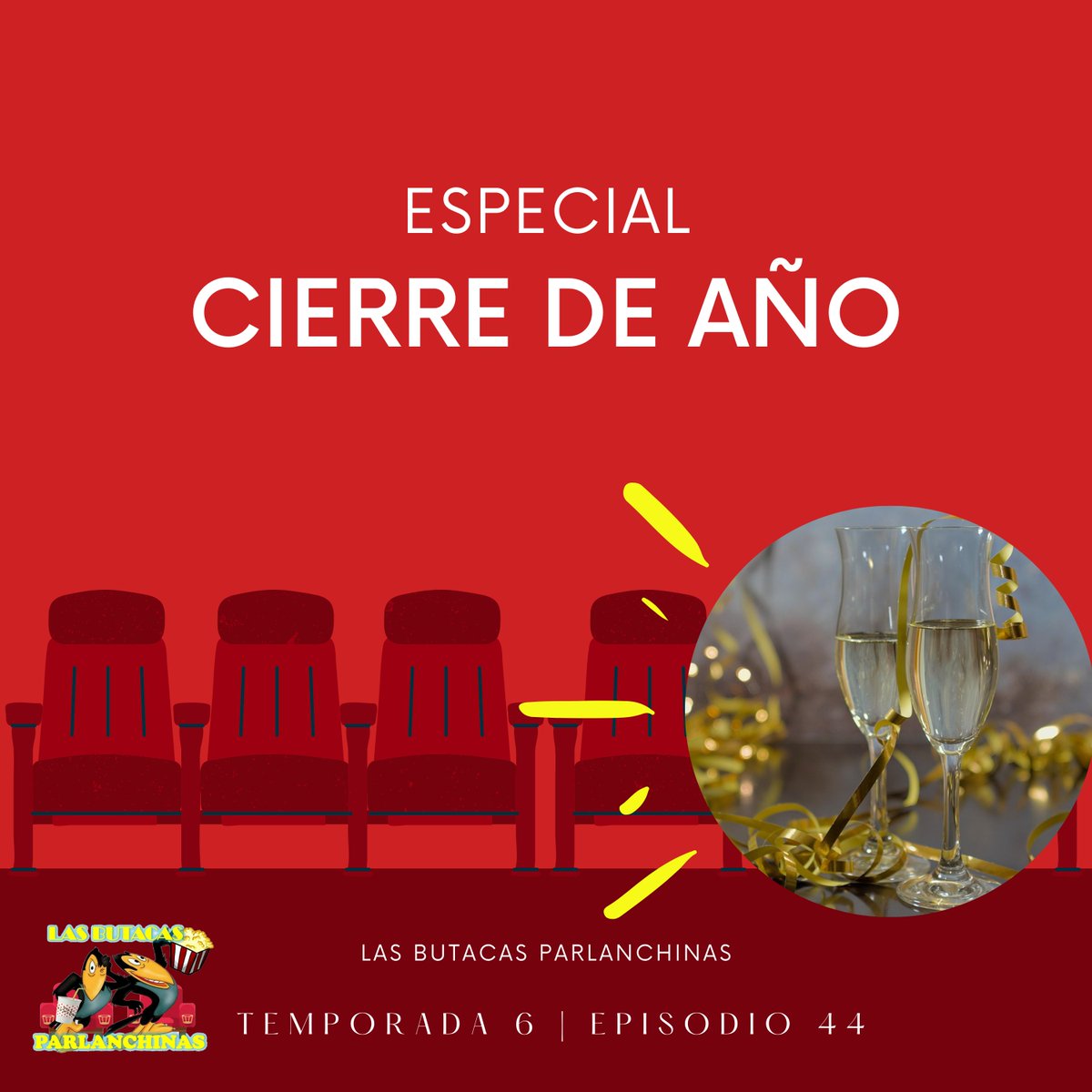 🎆🥂[AL AIRE] El especial de #FinDeAño de <a href="/ButParlanchinas/">Las Butacas Parlanchinas</a> 

Sintoniza este tremendo podcast ahora en ruta77.net 🌐

¡#FelizAñoNuevo! 

Feliz 2⃣0⃣2⃣6⃣

#Podcast #Cine #Chile #Programa