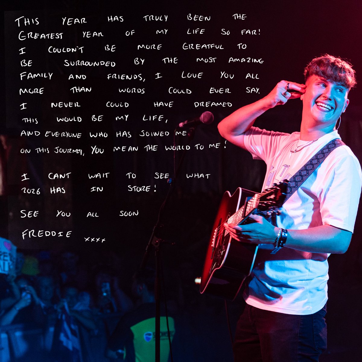 2025 🤍

What an incredible journey. I can’t believe everything this year has brought me… from kicking it off supporting The Reyton to selling out my own UK tour. Selling out my biggest ever headline show @ The Octagon (in only 3 weeks) and now diving head first into 2026 with