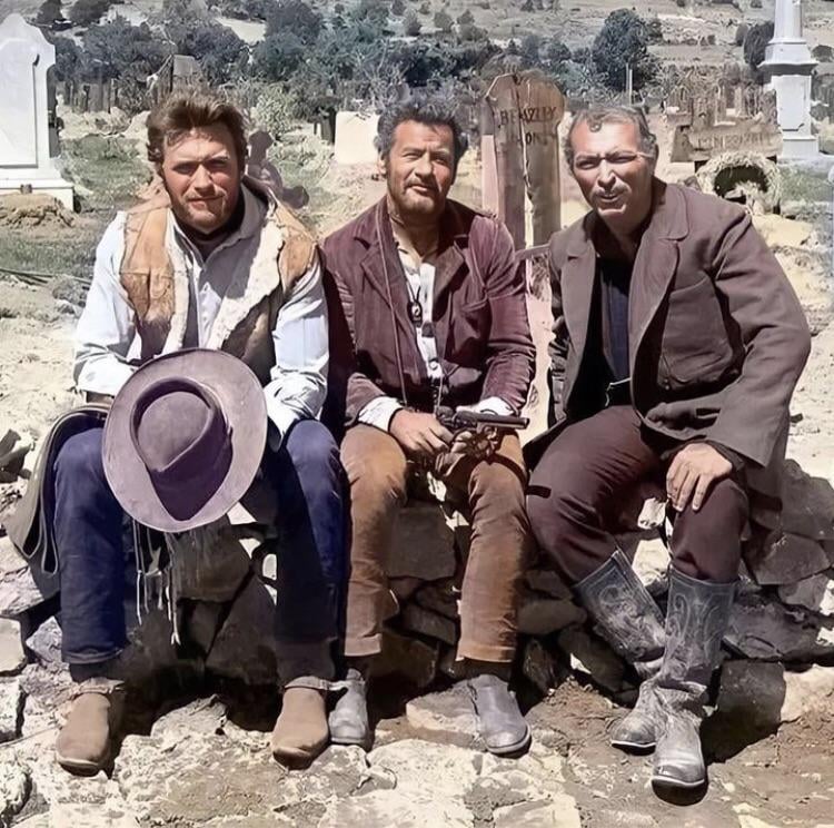 RetroMoviesDB's tweet image. Behind the scenes:

The Good, The Bad and the Ugly