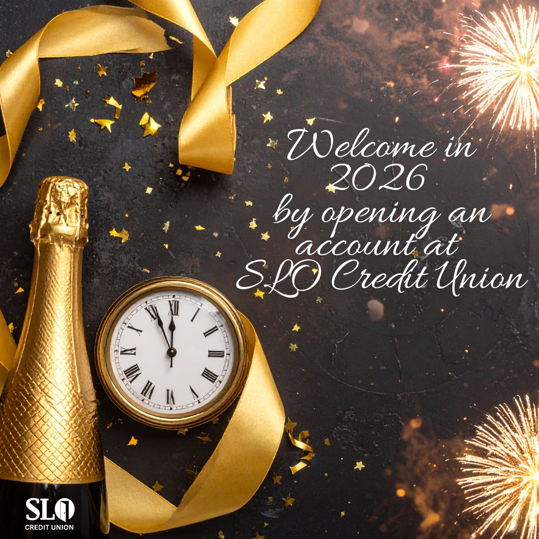 Wishing you all health, joy, and balance in 2026!! A new year to grow, learn, and move ahead. Happy New Year's &amp; Happy 2026💫🐎🎉🥳🥂    #slocreditunion
