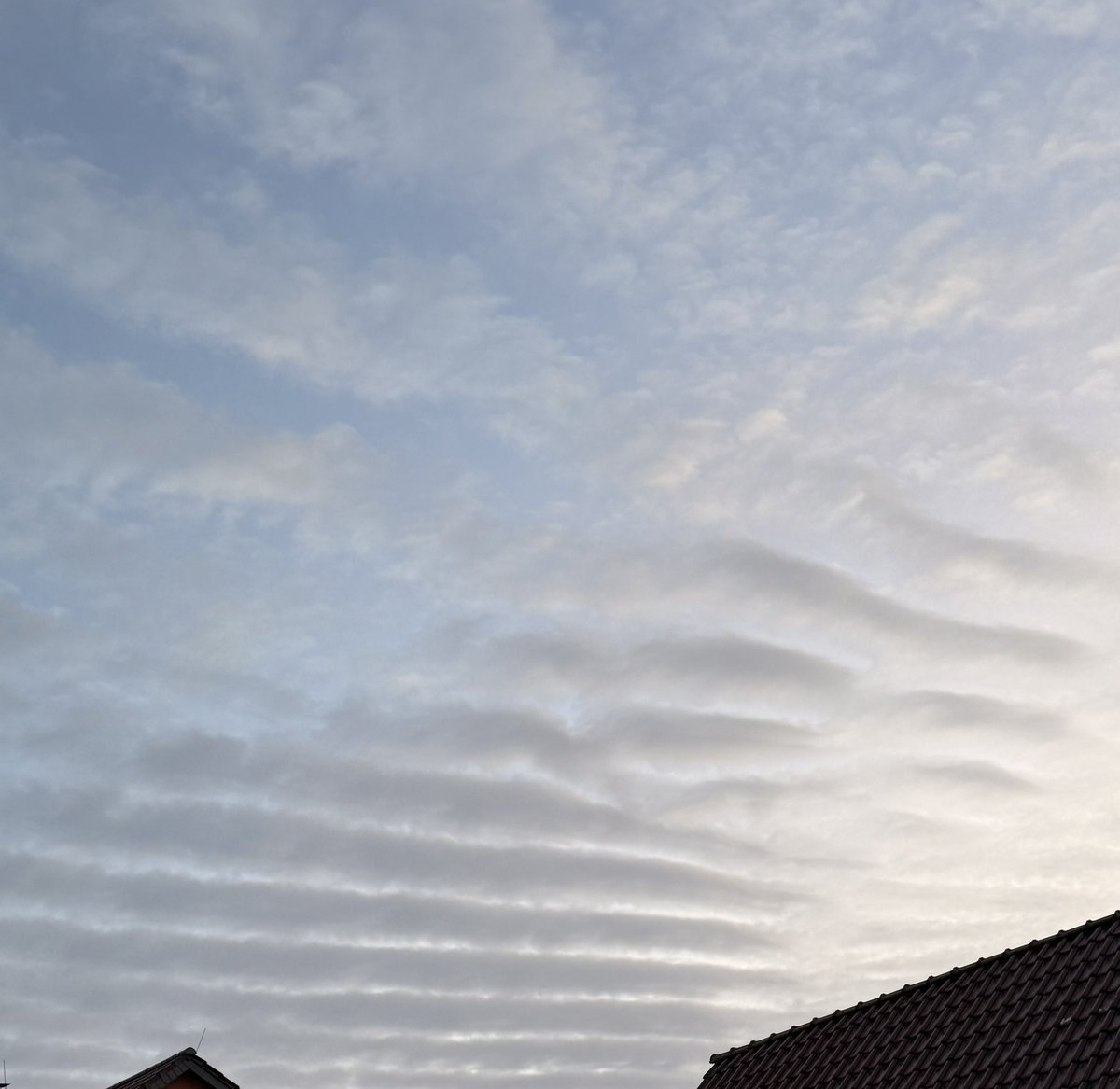 Heute, am letzten Tag des Jahres, hat der Wettergott nochmal lustige Wolken gemacht.
