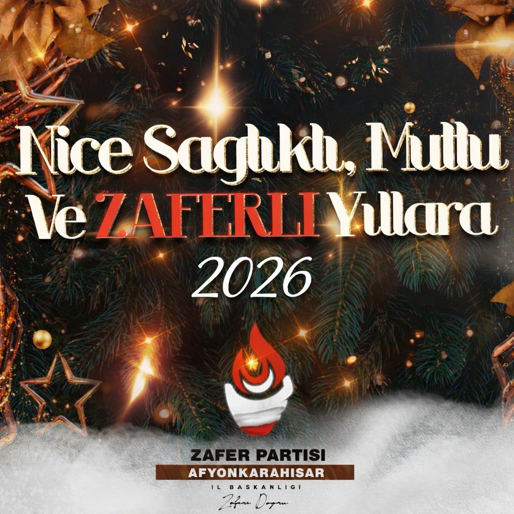 Afyonkarahisar İl Başkanlığı olarak;
2026 yılının Afyonkarahisar’ımıza, ülkemize ve aziz Türk milletimize sağlık, huzur ve bereket getirmesini diliyoruz.
Yeni yılda da Cumhuriyetimizin değerleri ve Türk milletinin geleceği için kararlılıkla mücadele etmeye devam edeceğiz.