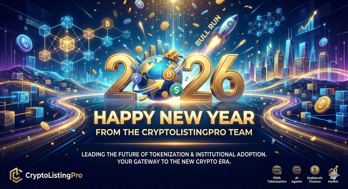 Wishing everyone a Happy New Year 2026.

As 2025 ends, one thing is clear — we didn’t grow alone.

Every milestone at CryptoListingPro was built on trust, execution, and long-term partnerships.

Thank you to every client, Partners and builder who believed in us when it mattered.