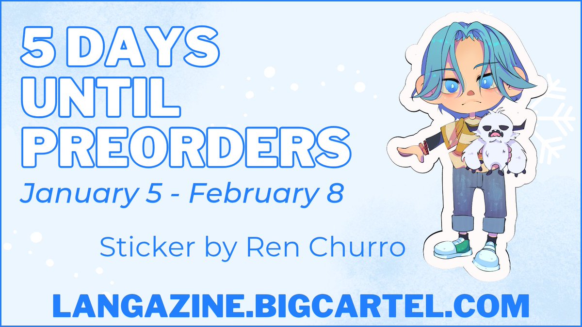 ❄️ 5 DAYS TIL POS ❄️

Have you ever seen anything cuter than this amazing sticker by <a href="/RenChurro/">renchurro.bsky.social</a>? Personally, we think it takes the cake! Our preorders open in just 5 days! 🩵✨️