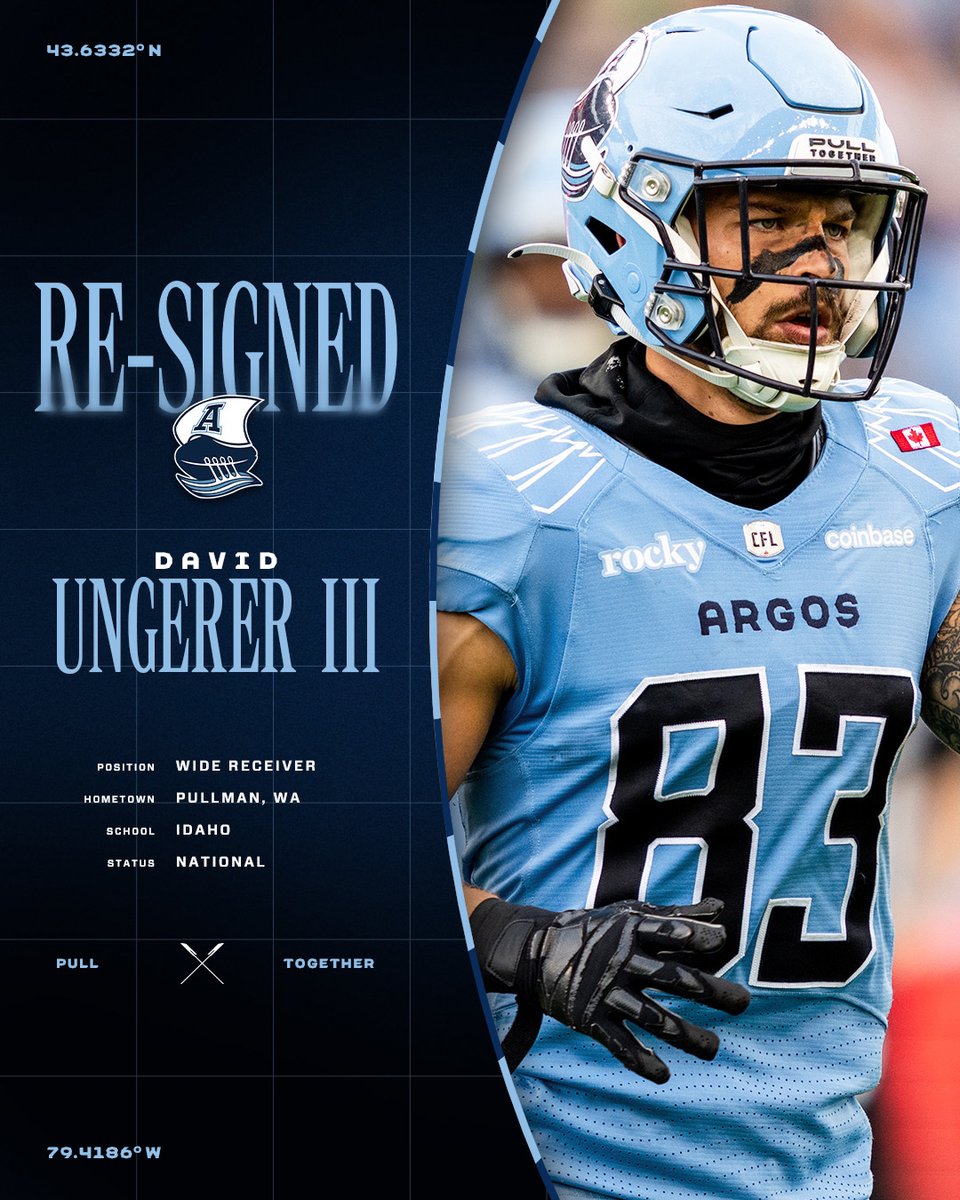 TorontoArgos's tweet image. We’ve re-signed Illinois LB Isaac Darkangelo and Idaho WR David Ungerer III 🤝