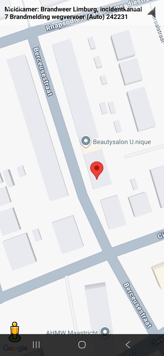 Brandmelding wegvervoer met prioriteit 1