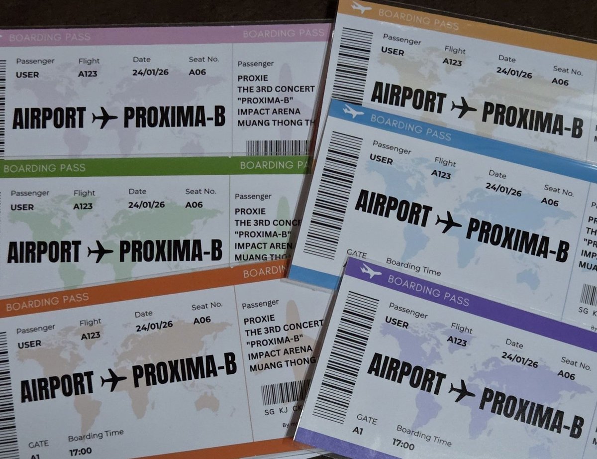 mygumlungjai's tweet image. 𝒢iveAwayଘ(੭ˊᵕˋ)੭* ੈ✩‧₊
welcome to the PROXIMA-B
⋆.˚ ☾⭒.˚ ⋆｡𖦹 ˚ —𖦹⭐︎🛩👽🛸☄️🪐
ⓘ pls kindly rt ˚ʚ✿ɞ˚🧡💛💚🩷🩵💜
ขอเชิญชวนมารับตั๋วเครื่องบินสำหรับเดินทางไปดาวพ้อกสีม่าบีด้วยกันได้ที่อิมแพคนะค้า☺️ไปจอยไปม่วนไปโจ๊ะกัน~💥
#PROXIE_The3rdConcert
#PROXIEth
#giveawayUSER