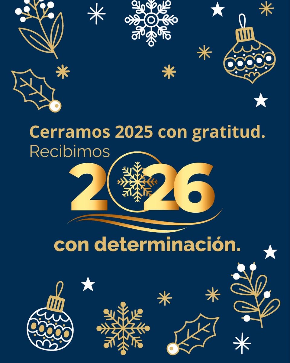 Hoy despedimos un año que nos dejó grandes retos, aprendizajes y avances construidos con el compromiso de todo nuestro equipo y el apoyo de nuestros aliados, proveedores y clientes.

2025 fue un año para demostrar resiliencia, creatividad y visión. ¡Feliz 2026!