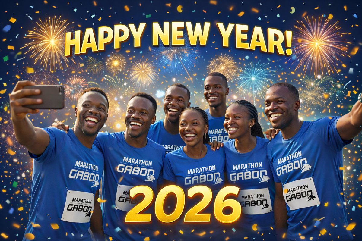 Toute l’équipe du Marathon du Gabon vous souhaite une très belle année 2026. Santé, énergie, sport et beaux projets pour cette nouvelle année ✨
Merci pour votre fidélité et votre engagement 🙏🏽
#MarathonDuGabon #BonneAnnee2026