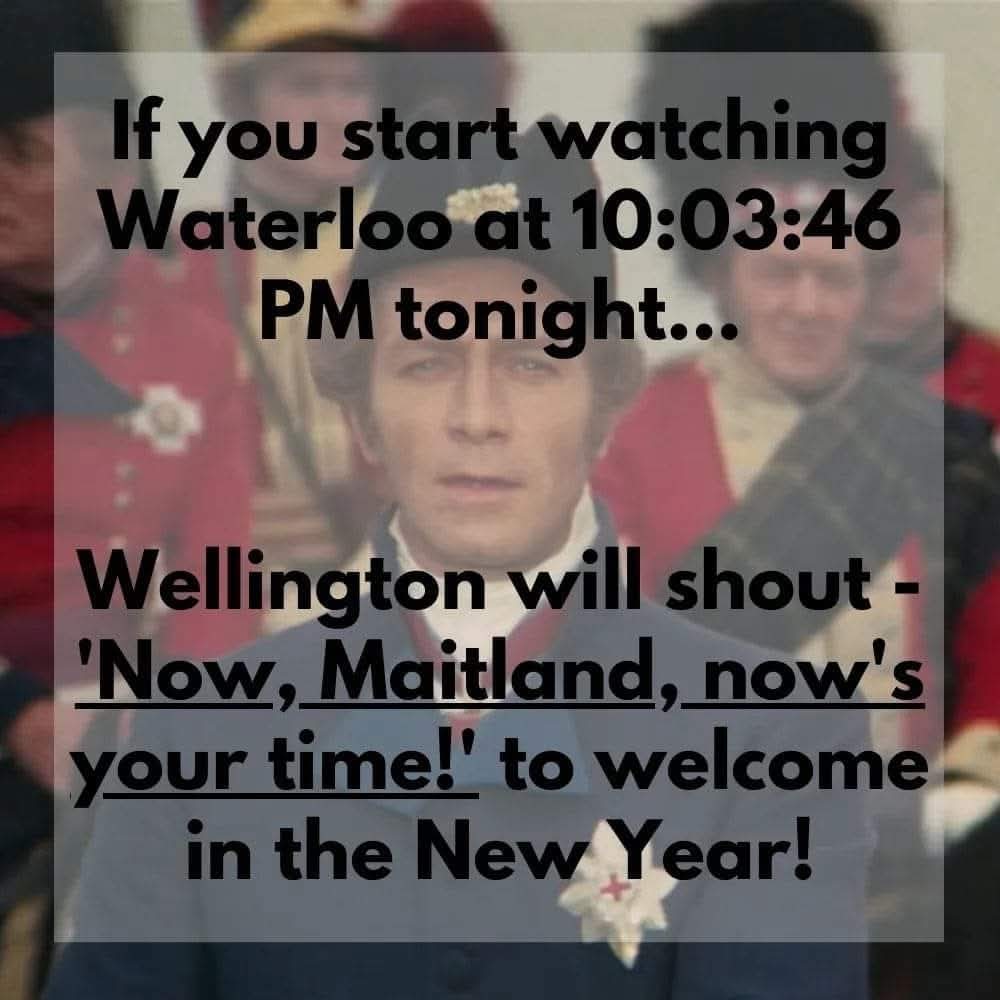 Grab your VHS tapes troops, start 2026 the right way, seeing Bonaparte defeated.

And as they say; Lang may yer lum reek 🏴󠁧󠁢󠁳󠁣󠁴󠁿🇬🇧

Happy new year. Here is to a brilliant year.