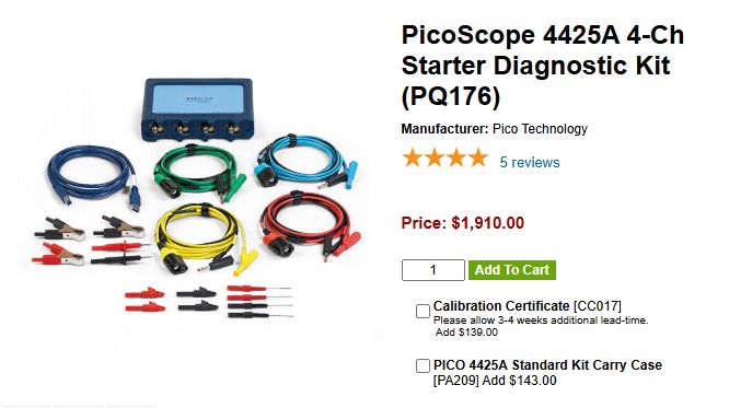 The PicoScope 4425A Automotive Diagnostic Oscilloscope is the best 4-channel vehicle diagnostic device by far! 
saelig.com/product/pq176.…