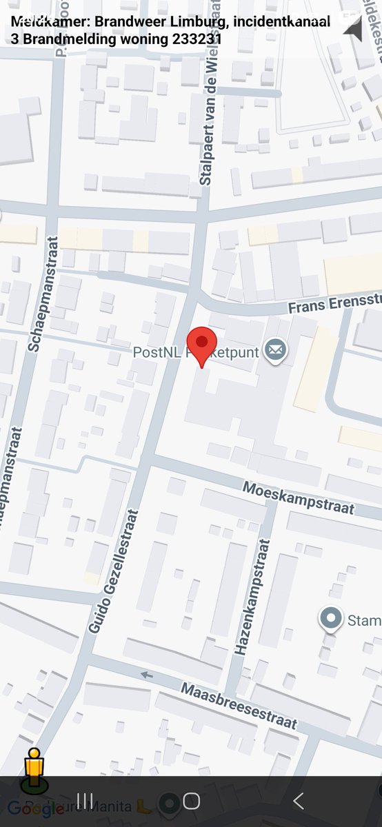 Brandmelding woning in Venlo