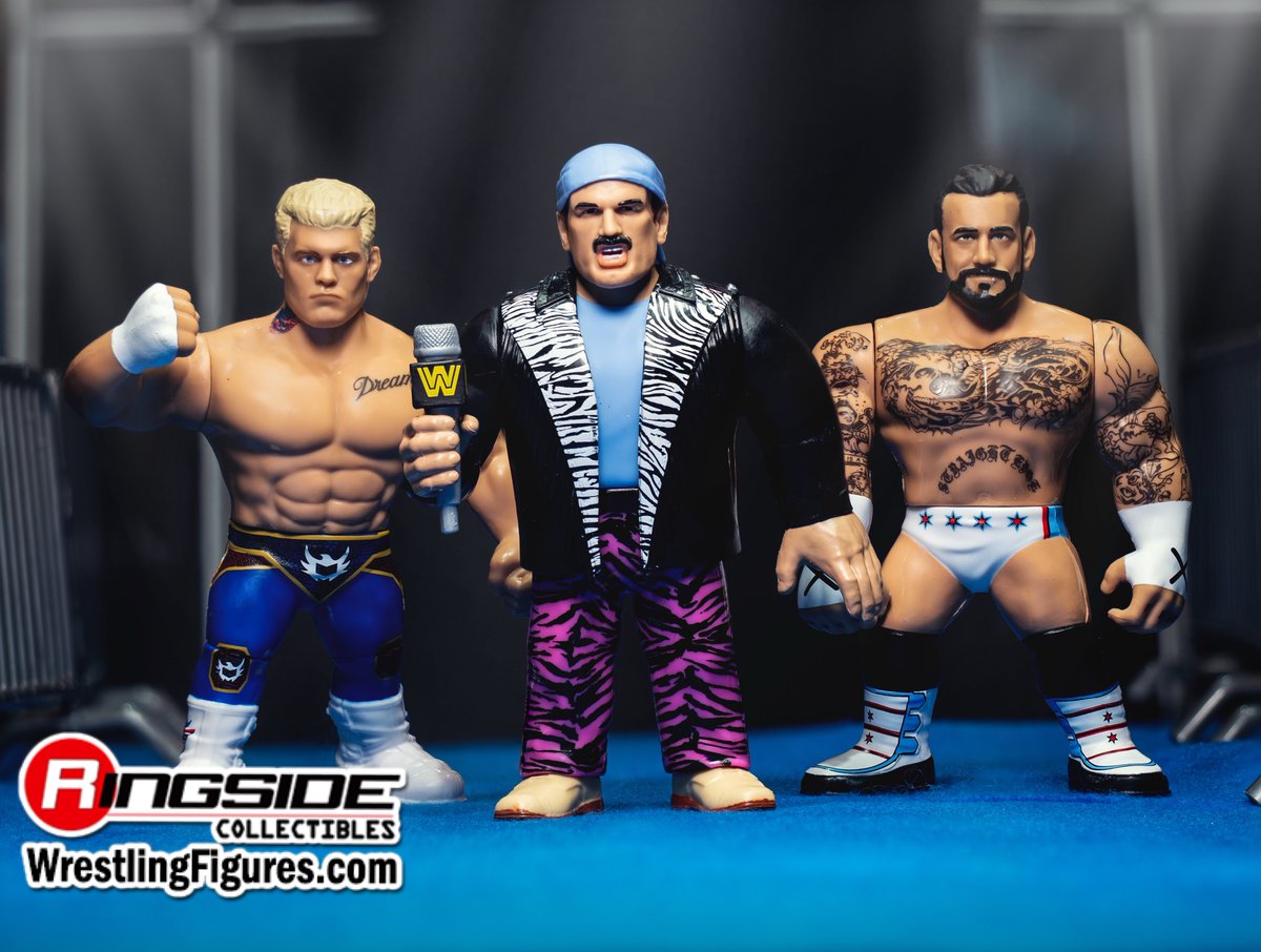 Mattel WWE 2026 Retro Ringside Exclusives Wave 1 are IN STOCK NOW! 💪🏻

Featuring Jesse Ventura, CM Punk &amp; Cody Rhodes

Shop Now → Ringsid.ec/2026Retros1

📷 <a href="/MattBGoldberg/">Matthew B. Goldberg</a> 

#RingsideCollectibles #WWERetros #CodyRhodes #CMPunk #JesseVentura