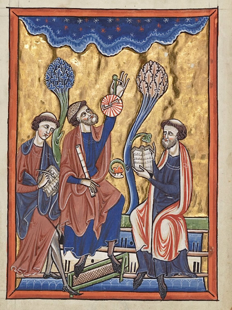 red_loeb's tweet image. Studying the heavens

BnF MS 1186 Psalter of St Louis &amp;amp; Blanche de Castille; 13th century (c.1230 CE); Paris; f.1v @GallicaBnF