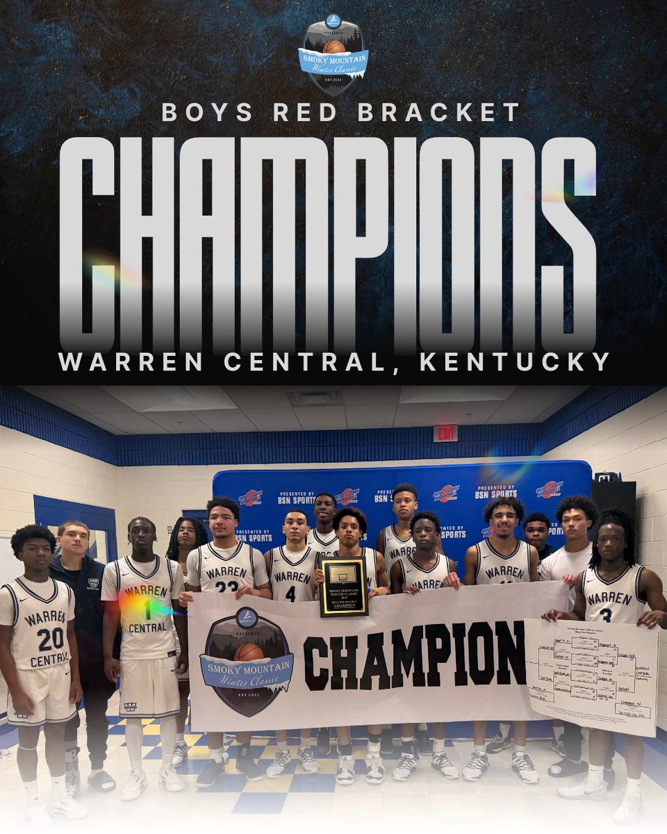 SmokyMtn_Sports's tweet image. BOYS RED CHAMPIONS!

Warren Central, KY
@WCAthleticDept