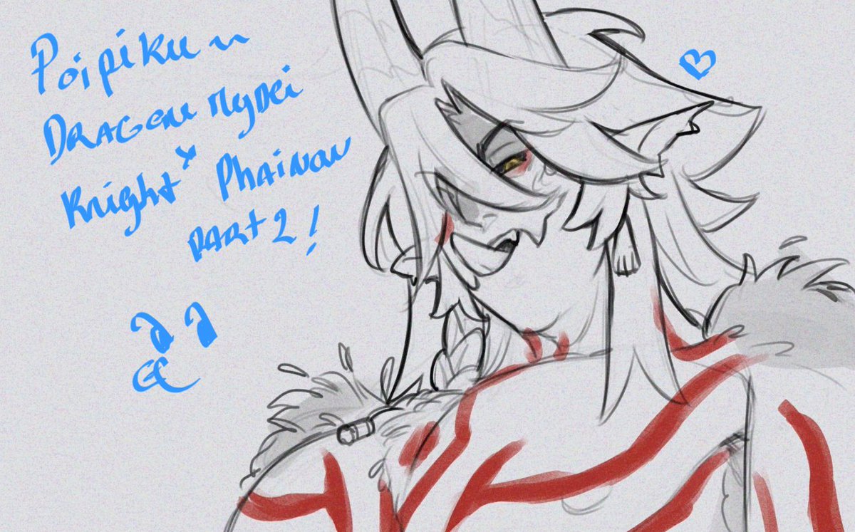 Happy new year everyone 🎉🫡 Still 3h to go for me but hope the new year will be filled with myphaidei content ~

Here's part 2 of the dragon Mydei and knight Phainon ☆

#myphai