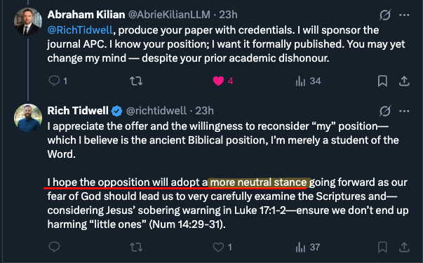 He shifts positions when cornered (na'arah/ne'urim), deletes and blocks critics while leaving his accusations visible, admits his concern is 'movement' PR, calls brothers pedophiles for debating his doctrines, then asks THEM for 'neutrality.' Quite a pattern.